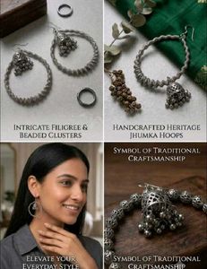 Boho Hoop Jhumka Earrings