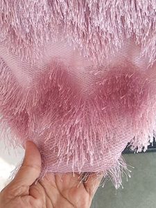 🌷Pink Fluffy Zigzag Dress🌷