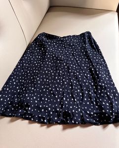 Navy Floral Mini Skirt