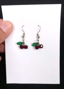 Trendy Handmade Cherry Earrings