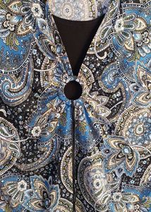Stylish Blue Paisley Print Top