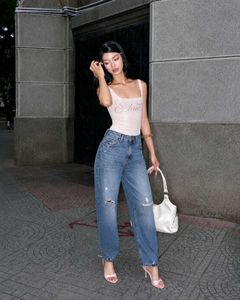 Trendy Ripped Mom Jeans