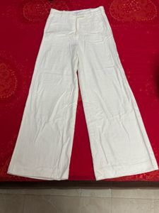 White Wide Leg Pants