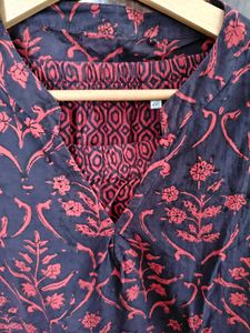 Elegant Maroon &amp; Navy Kurta Set