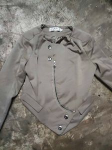 Stylish Khaki Cropped Jacket