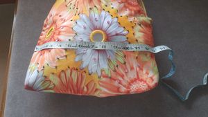 Unused Jute Floral Print Hobo Bag