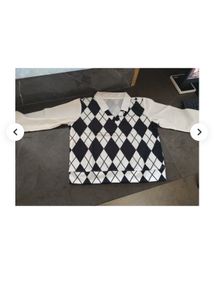 Stylish Argyle Pattern Cropped Top