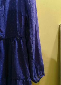 Blue Tiered Mini Dress