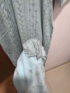 Elegant Light Blue Embroidered Kurta