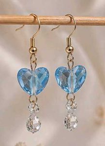 Crystal Heart Drop Earrings