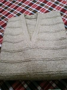 Hand-Knitted Beige Vest