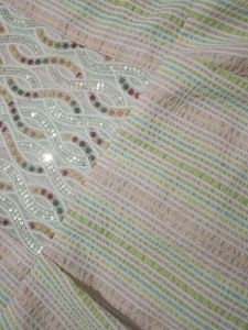 Embellished Striped Kurti