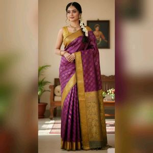 Elegant Purple Kanjeevaram Saree