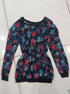 Floral see through top