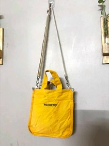 Bright Yellow Tote Bag
