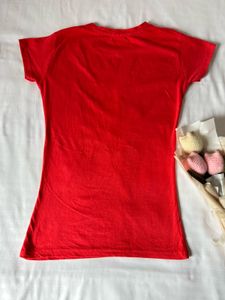 Red Slim Fit Graphic Tee ❤️