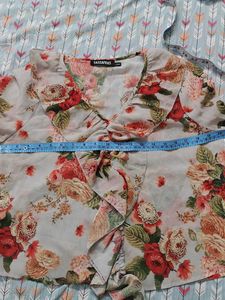 Chic Floral Print Sheer Blouse