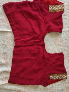 Elegant Embroidered Red Saree
