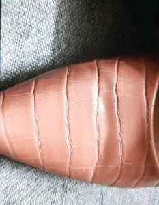 Allen Solly Chic Pink Croc Embossed Flats