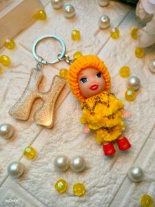 resin alpbhet keychain (H)