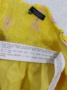 Zara Yellow Peplum Crop Top