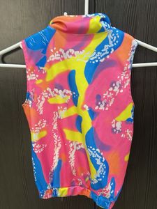 Girls Funky Patterned Sleeveless Top and shorts
