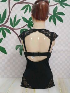 (1423)Black Lace Bodysuit
