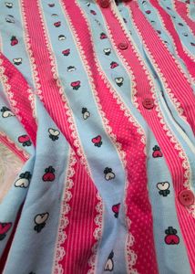 Pink &amp; Blue Printed Pajama Set | Cute Nightwear Co