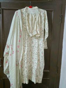 Floral Print Kurta Set with Dupatta