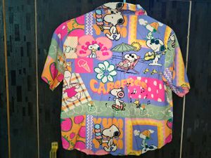Snoopy Cartoon Print Short Sleeve Shirt