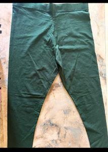 Green Casual Leggings