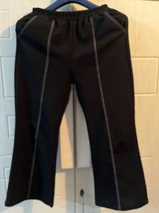 Co-ord set Black Button-Up Top Puff Sleeves c