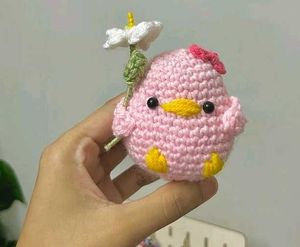 Crochet Chick or Sun keychain