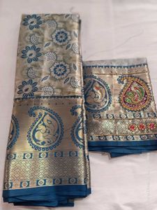 Elegant Silk Saree with Intricate Embroidery