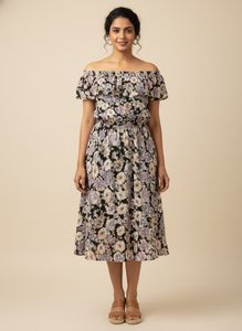 Floral Off-Shoulder Summer Dress