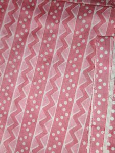 Pink Floral dress material