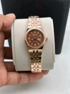 ROLEX PREMIUM QUALITY BROWN DIAL LADIES WATCH