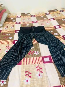 Stylish Black Kurta with White Print And Salwar