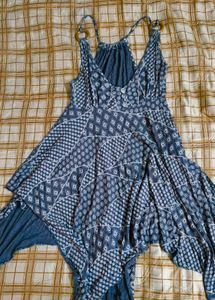 boho dress blue