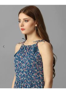 Flowy Floral Print Maxi Dress