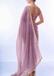 OFFER🎉Shimmering Lavender Saree with blouse