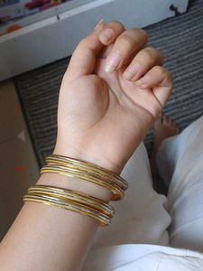 Gold type Anti tarnish bangles for women