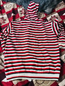Striped Zip-Up Hoodie