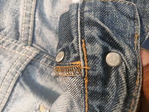 Carhartt Stylish Blue Patchwork Denim Jeans