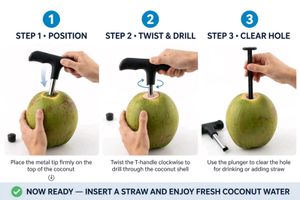 Coconut Opener and Orange Peeler Set