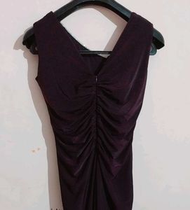New Cocktail Party Slit Gown With Price Tag