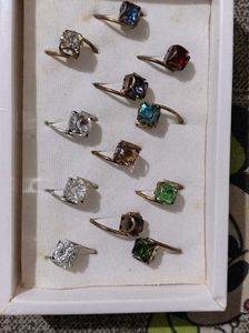 Set of Assorted Gemstone Rings