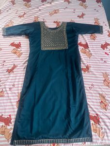 Elegant Teal Embroidered Kurta