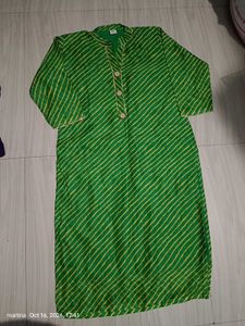 Green Striped Kurta