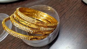 Price Drop Beautiful One Gram Gold Plated Bangles.